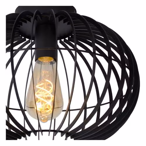 Lucide Reda Black Flush Ceiling Light, Diameter: 32 cm – 3