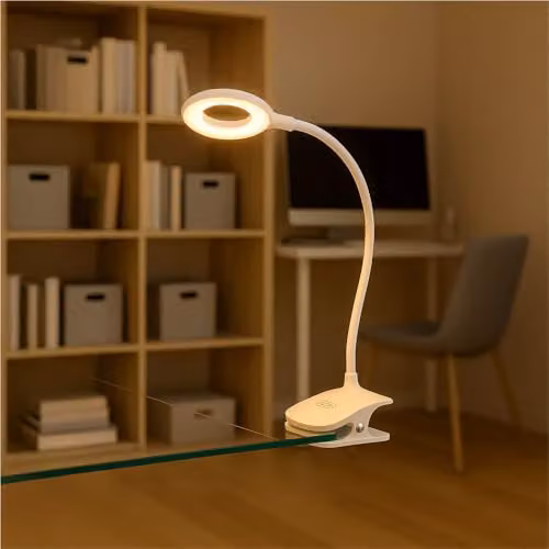 Loops Modern Dimmable LED Table Lamp in White, featuring Touch Control and RGBW Lighting, Height: 47 cm – 2