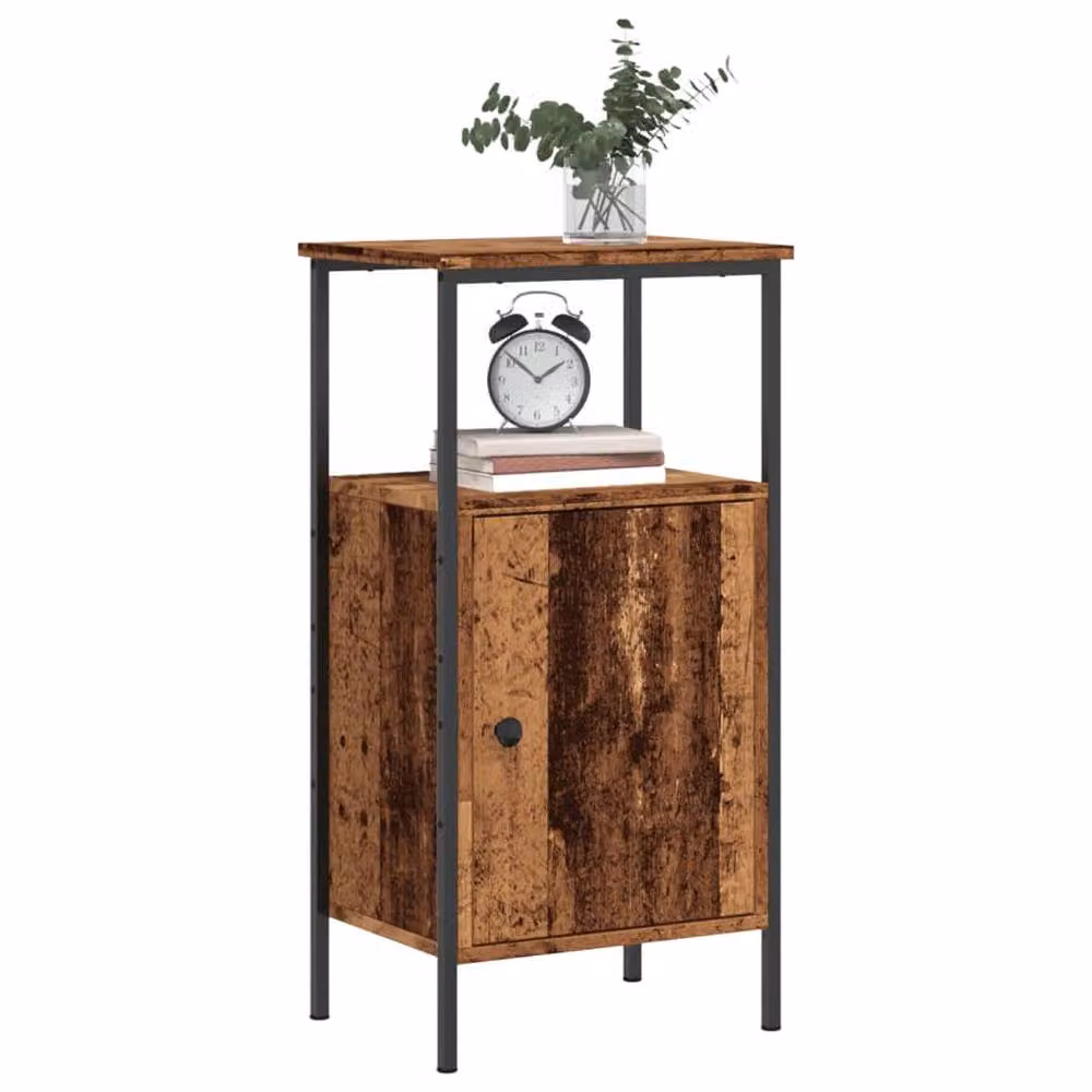Berkfield Home Set of 2 Bedside Cabinets in Old Wood Brown, W/D/H: 41 x 31 x 80 cm – 2