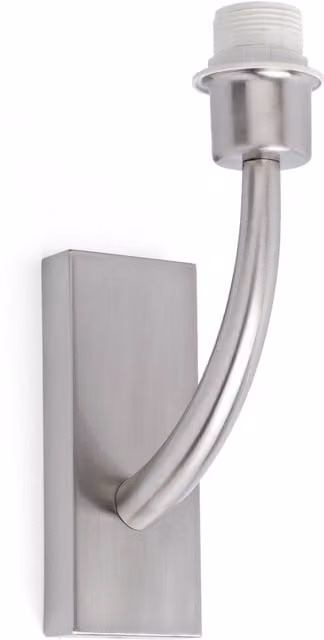 Netlighting Rem Single Light Indoor Wall Light in Grey with Satin Nickel Metal Finish, E27 Base