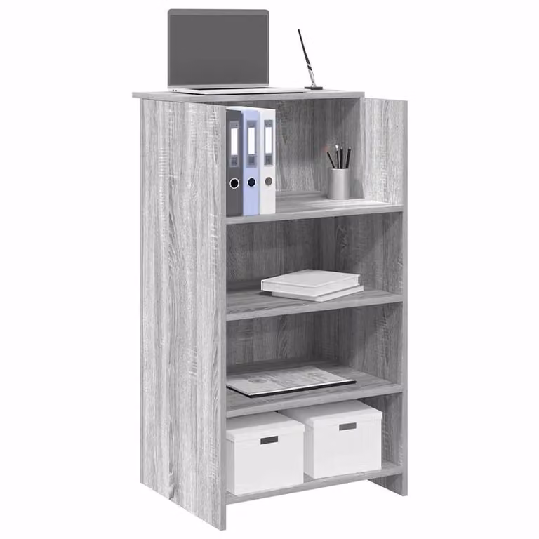 Berkfield Home Grey Sonoma Reception Desk in Engineered Wood W/D/H: 55 x 50 x 103.5 cm