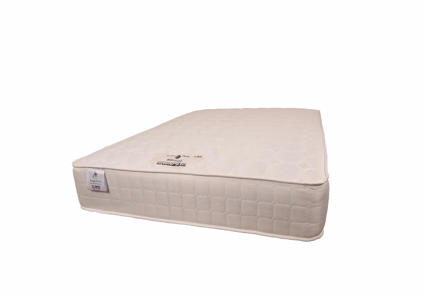 Knight Sleep Balmoral Hybrid Pocket Sprung Memory Foam Mattress in White, W/D/H: 90 x 200 cm – 2