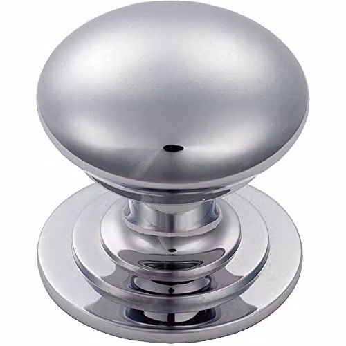 Loops Victorian Round Cupboard Door Knob in Polished Chrome – 1
