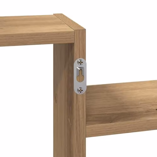 vidaXL Wall Shelf in Artisan Oak, Brown, W/D/H: 129 x 18 x 42 cm – 4