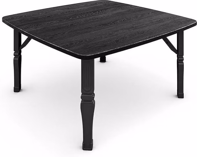 Garden Sanctuary Square Folding Coffee Tea Table in Matt Black – 1