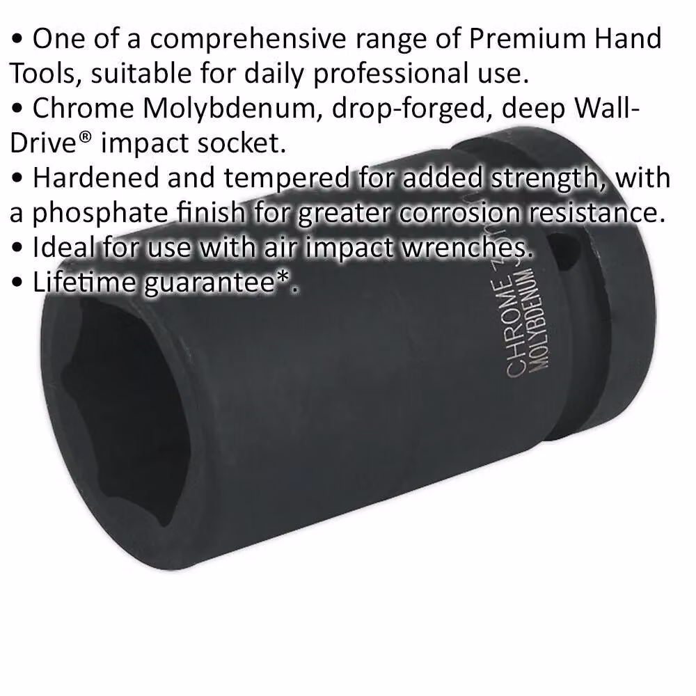 Loops 33mm Forged Deep Impact Socket, 1 Inch Sq Drive, Chrome Molybdenum Wrench Socket – 2