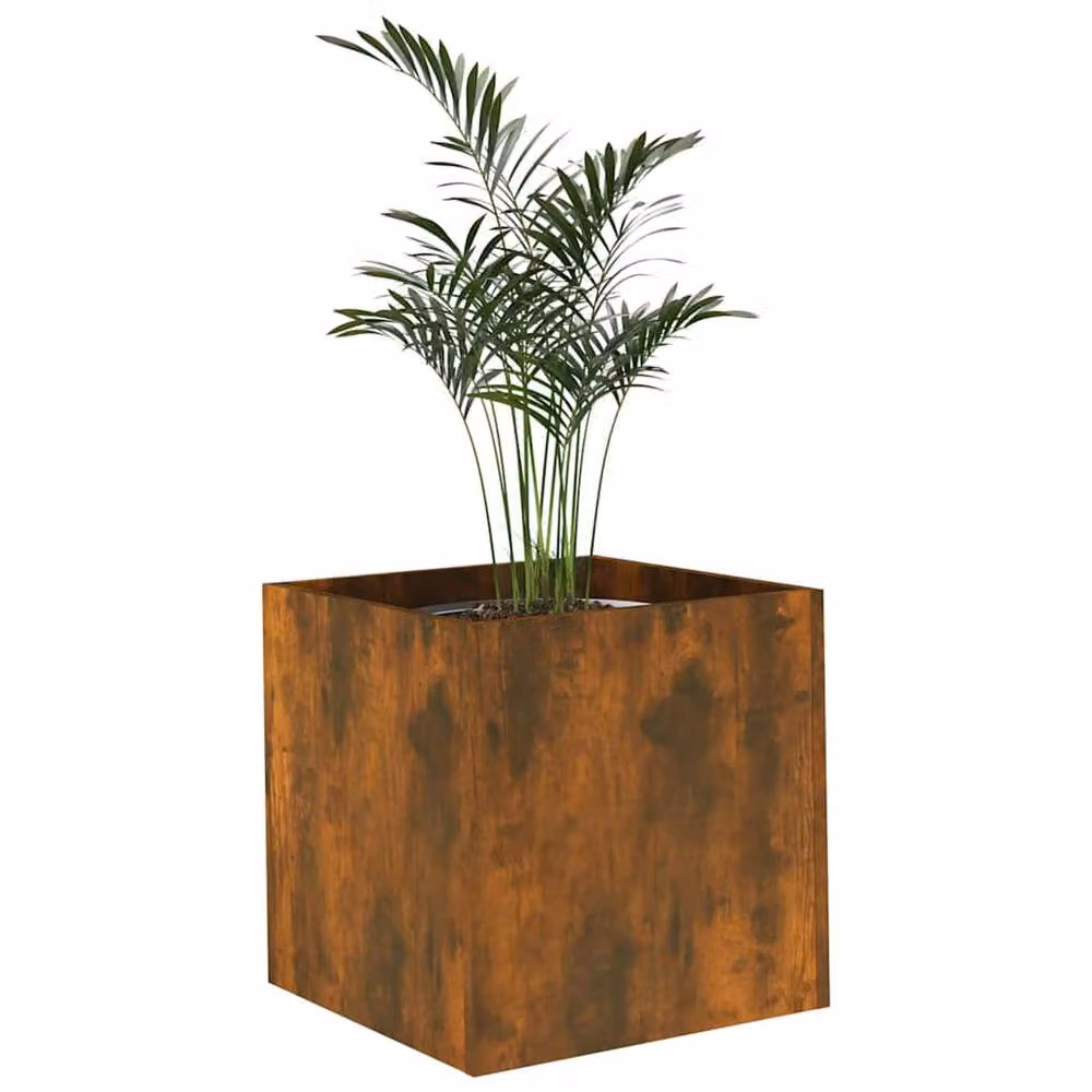 Berkfield Home Smoked Oak Planter Box, Brown, W/D/H: 40 x 40 x 40 cm – 2