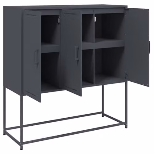 vidaXL Anthracite Steel Highboard W/D/H: 100.5 x 39 x 107 cm – 5