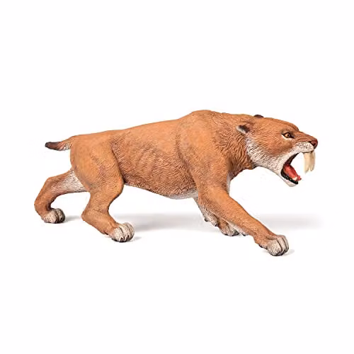 Papo Smilodon Figurine from the Prehistory Collection in Brown and Multicolour