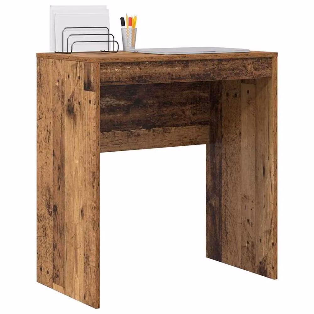 Berkfield Home Rustic Writing Desk in Brown with Small Storage – 3