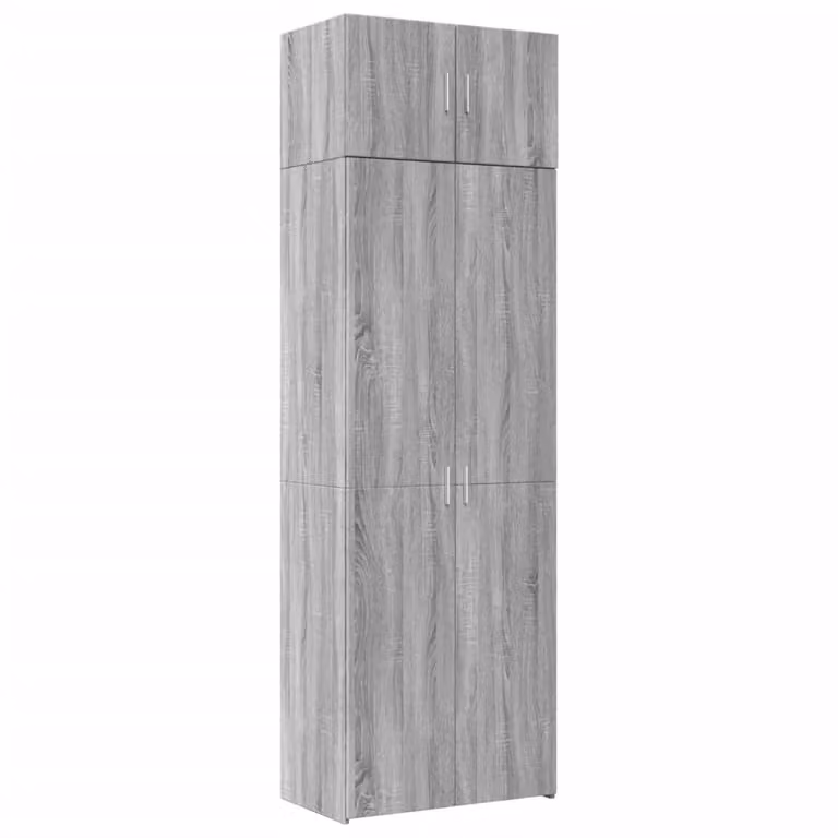 Berkfield Home Grey Sonoma Wall Mounted Storage Cabinet with Hinged Doors, W: 70 cm, D: 42.5 cm, H: 225 cm