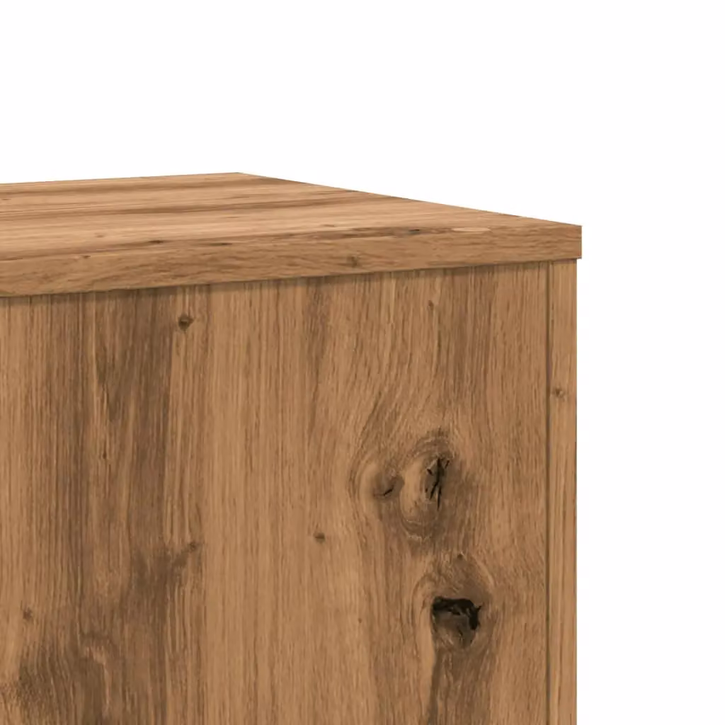 Berkfield Home Artisan Oak Plant Stand in Brown, W/D/H: 33 x 33 x 100 cm – 2
