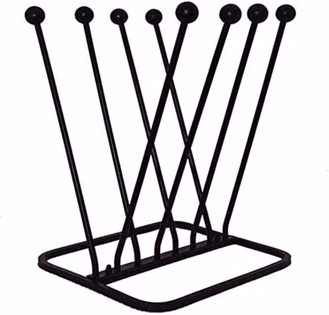 VOGREX Black Steel Freestanding Boot Rack for 4 Pairs