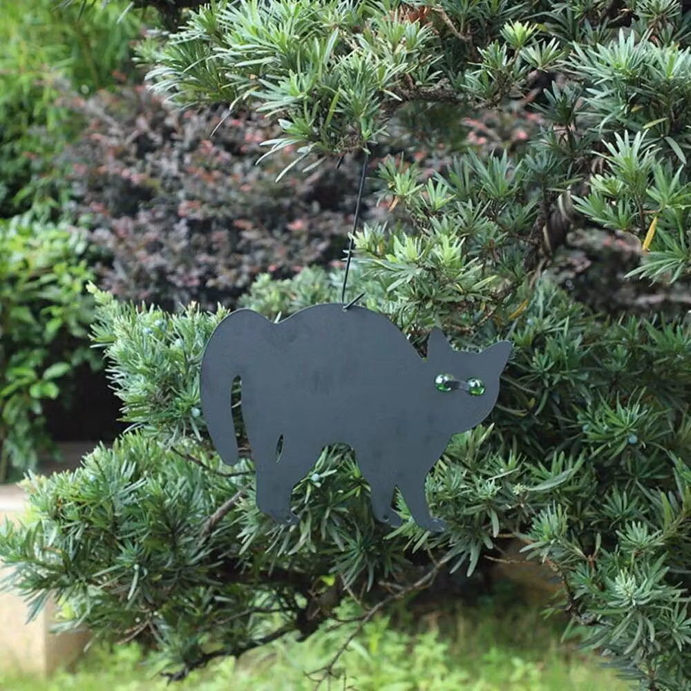 FLAVORA 3 Pack Garden Pest Deterrent Repellent in Black, H 100 cm x W 15 cm – 4