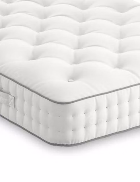 M&S 1000 Pocket Spring Firm Mattress in White, W/D/H: 180 x 200 cm
