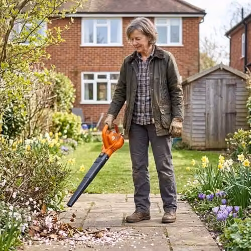 Lazy Tools Cordless Leaf Blower with Rechargeable Battery in Orange – 2