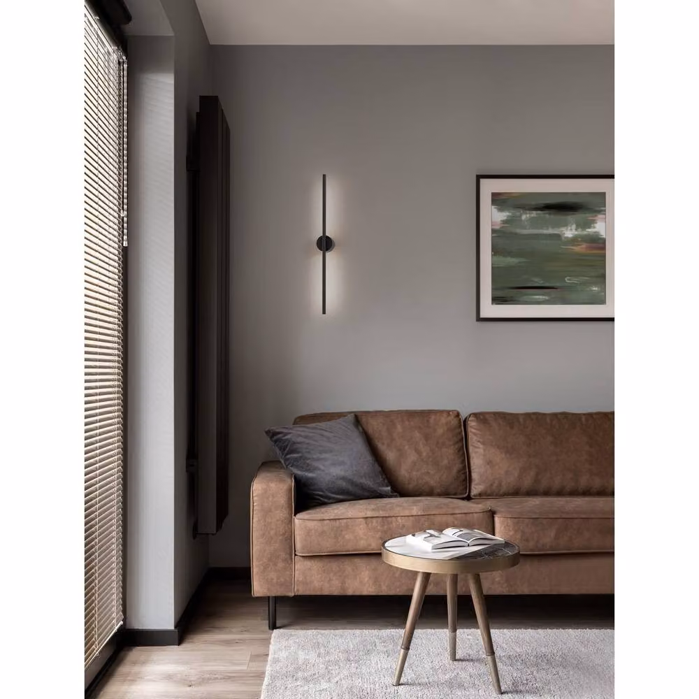 Nova Luce Aden Integrated LED Wall Lamp in Black Aluminium, 10W, 342lm, 3000K Warm White – 2