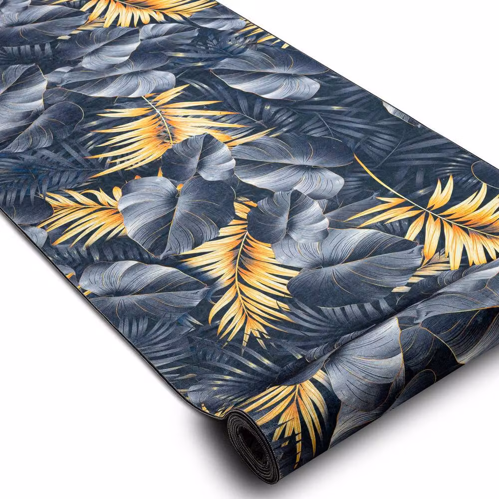 RugsX Lotus Anti-Slip Floral Runner in Grey, W: 60 cm, L: 280 cm – 2