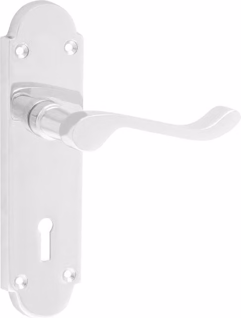 Hiatt Brora Door Handle with Lock in Chrome