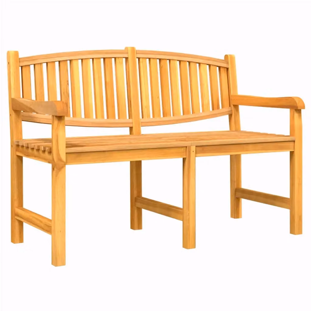 Berkfield Home Garden Bench in Brown Solid Teak Wood, W/D/H: 149.5 x 60 x 90 cm – 2