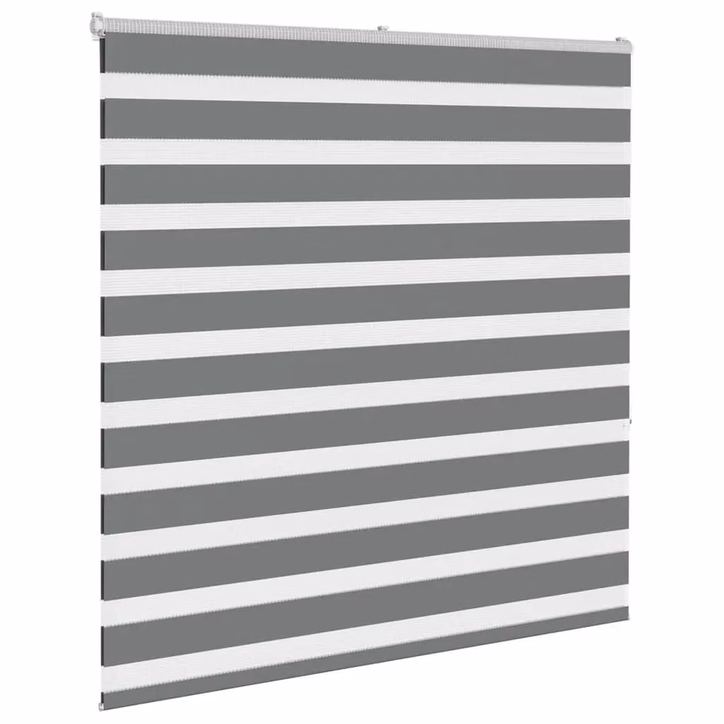 Berkfield Home Zebra Blind in Dark Grey, W: 145 cm, H: 150 cm – 3