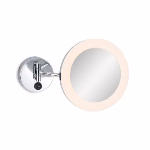 Firstlight Lilly LED Magnifying Mirror Wall Light in Grey and Silver with 3x Magnification IP44