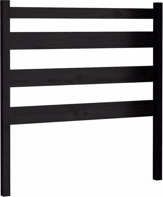 Berkfield Home Modern Black Solid Pine Wood Bed Headboard W/D/H: 96 x 4 x 100 cm