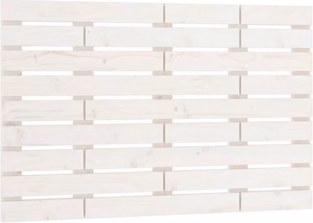 Berkfield Home White Solid Wood Pine Wall Mount Headboard, W/D/H: 96 x 3 x 63 cm