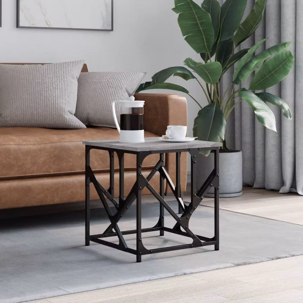 Berkfield Home Grey Sonoma Coffee Table, W/D/H: 45 x 45 x 47.5 cm – 2