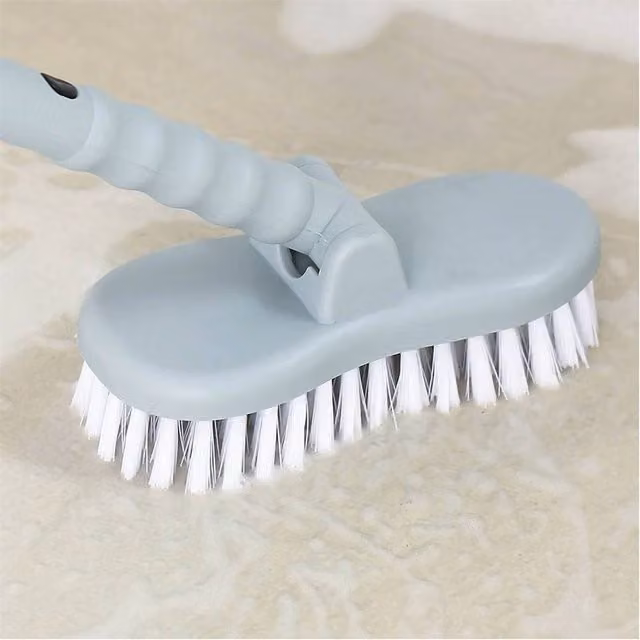 Nordara Blue Long Handle Bathroom Cleaning Brush and Shower Tub Scrubber