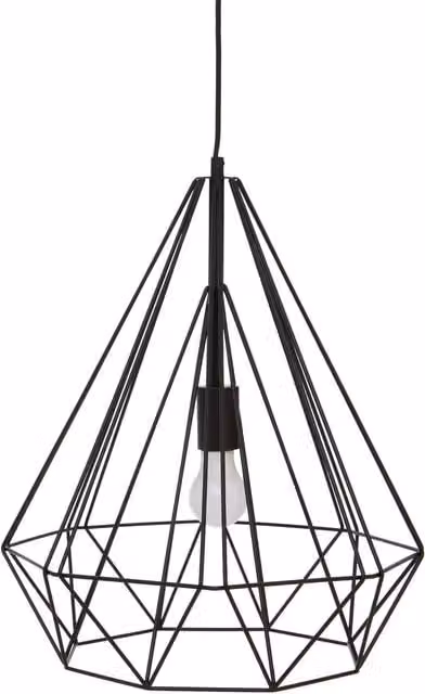 Orsina Black Conical Metal Pendant Light with Adjustable Height