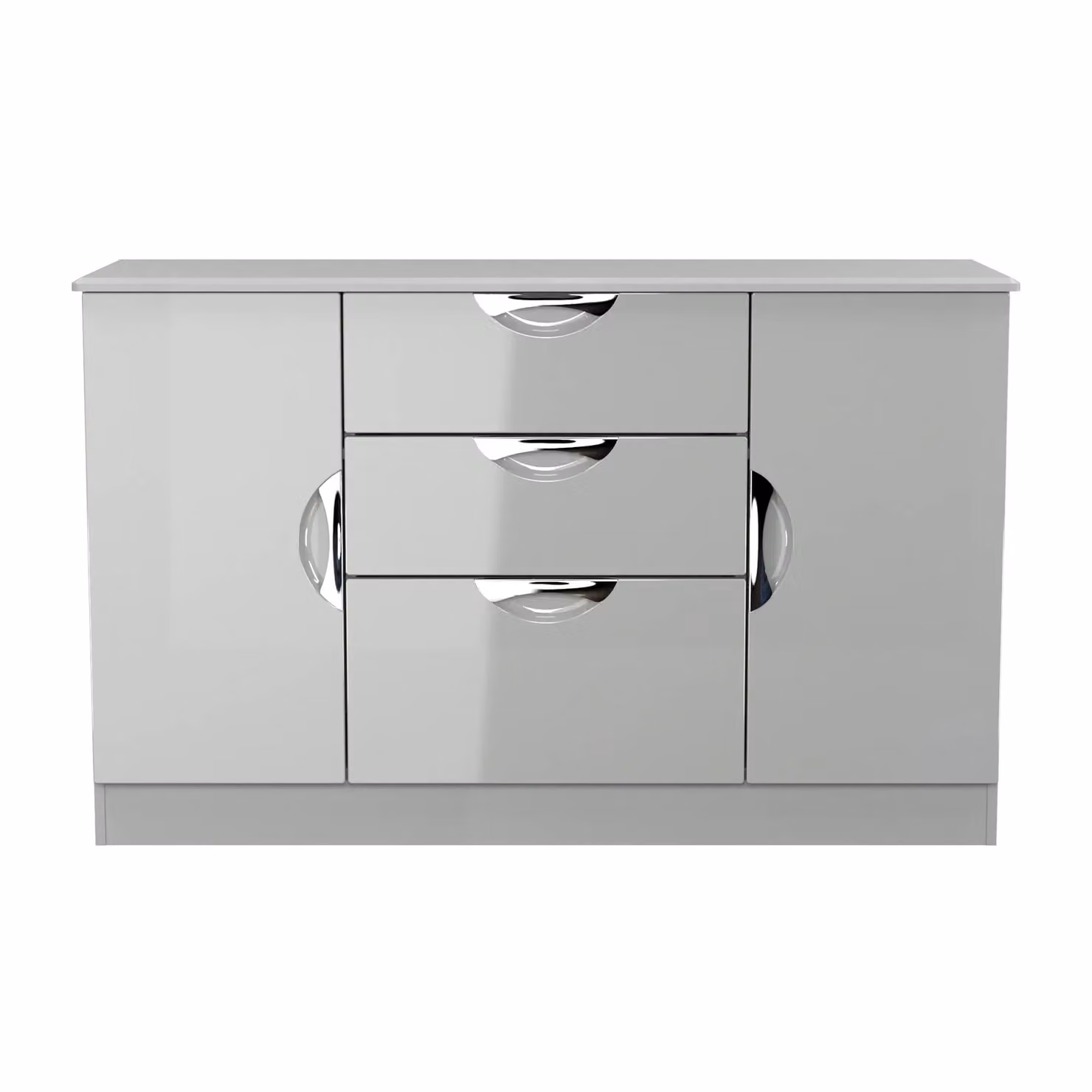2 U Holborn Ready Assembled 2 Door 3 Drawer Sideboard in Mid Grey – 2