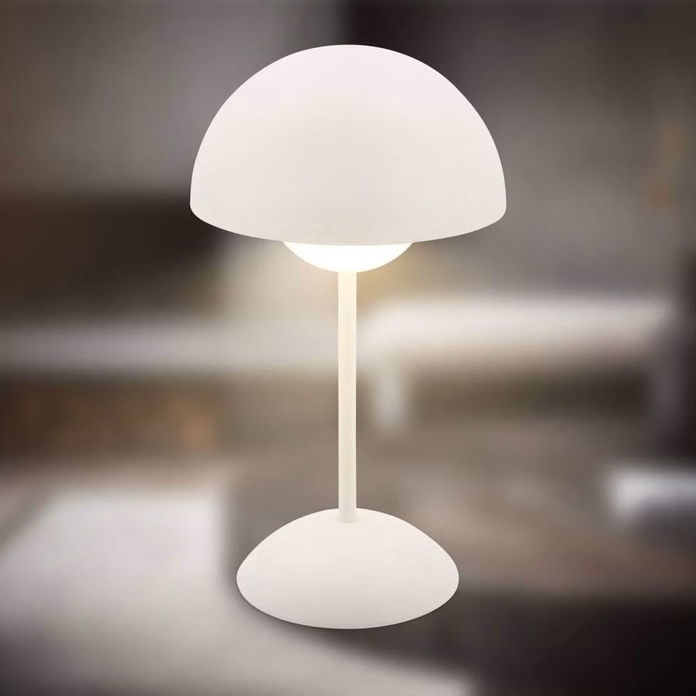 Briloner White Rechargeable LED Sphere Table Lamp with Dimmable Warm White Light – 3