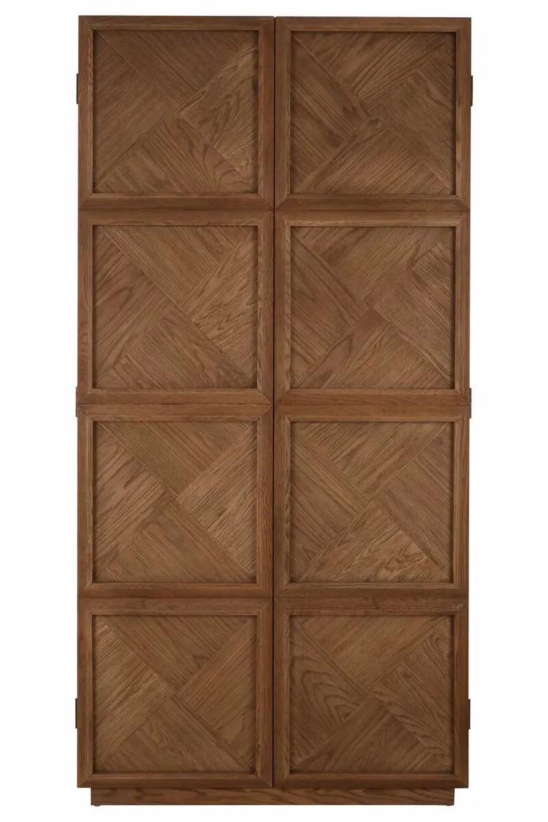 Orsina Solid Wood Storage Cabinet in Brown with Hinged Doors and Internal Shelves – 3