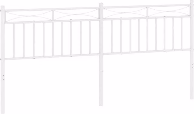 Berkfield Home Classic Metal Headboard in White, 193 cm