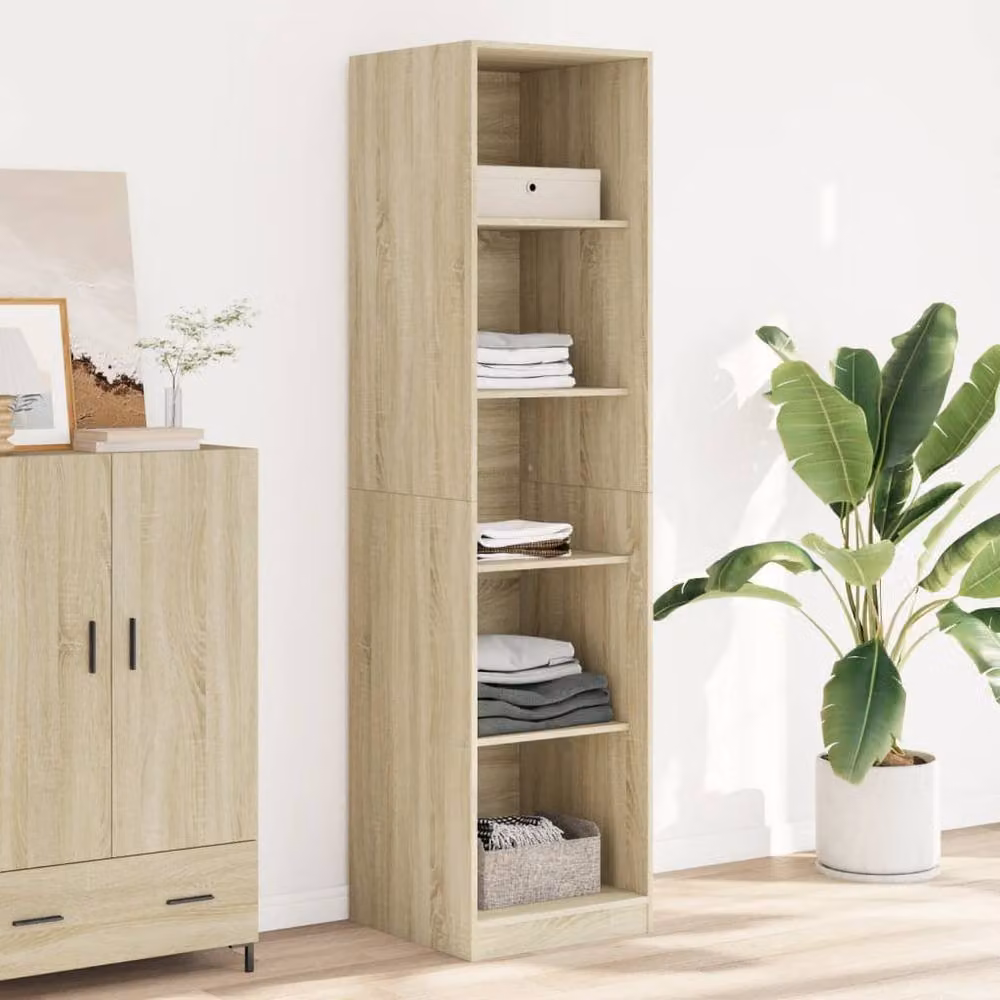 Berkfield Home Sonoma Oak Wardrobe in Light Oak, W/D/H: 50 x 50 x 200 cm – 2