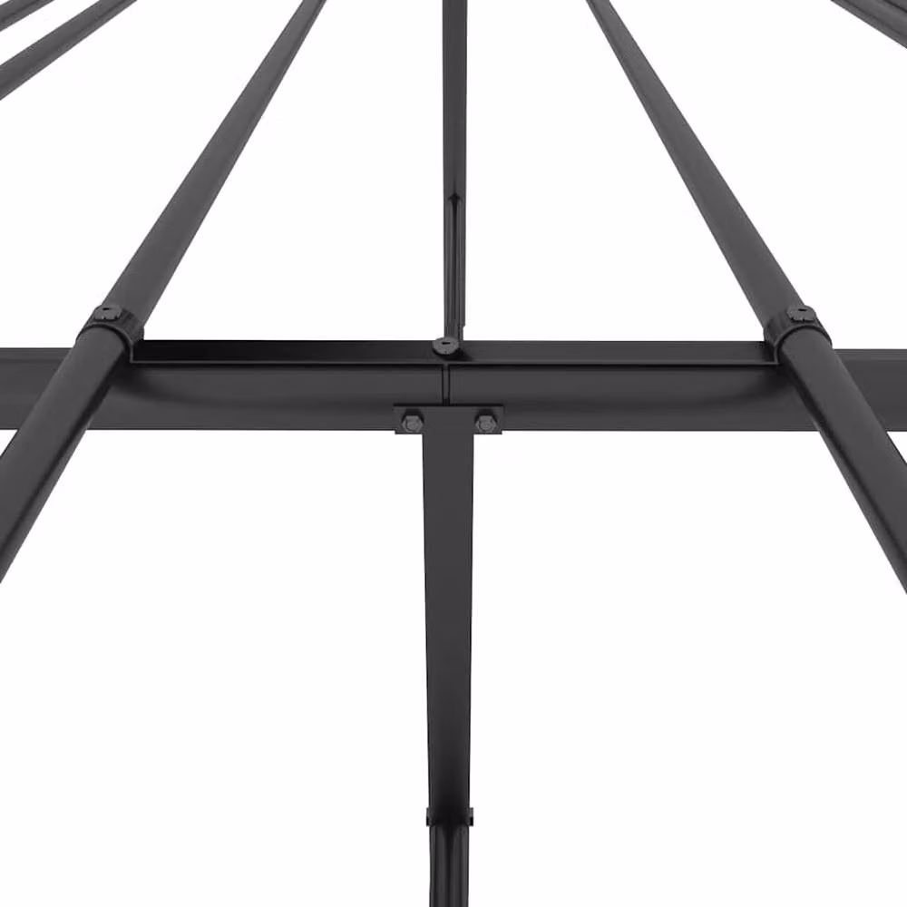 Berkfield Home Metal Bed Frame with Headboard in Black, W/D/H: 160 x 200 x 90.5 cm – 3