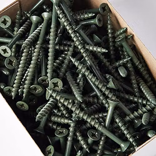 ForgeFix Green Pozidriv Self-Countersinking Wood Decking Screws, 4.5 x 60 mm – 3