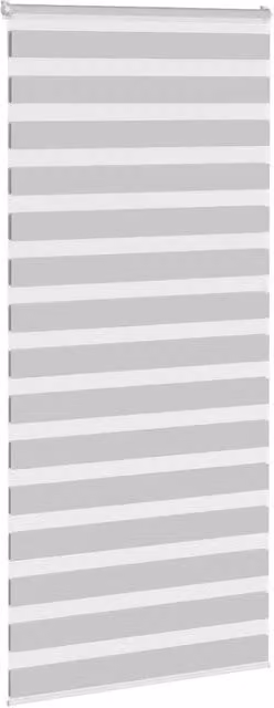 Berkfield Home Elegant Zebra Blind in Light Grey, W: 95 cm, H: 200 cm