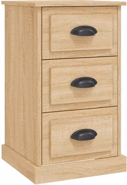 Berkfield Home Bedside Cabinet in Sonoma Oak, W/D/H: 39 x 39 x 67 cm – 1