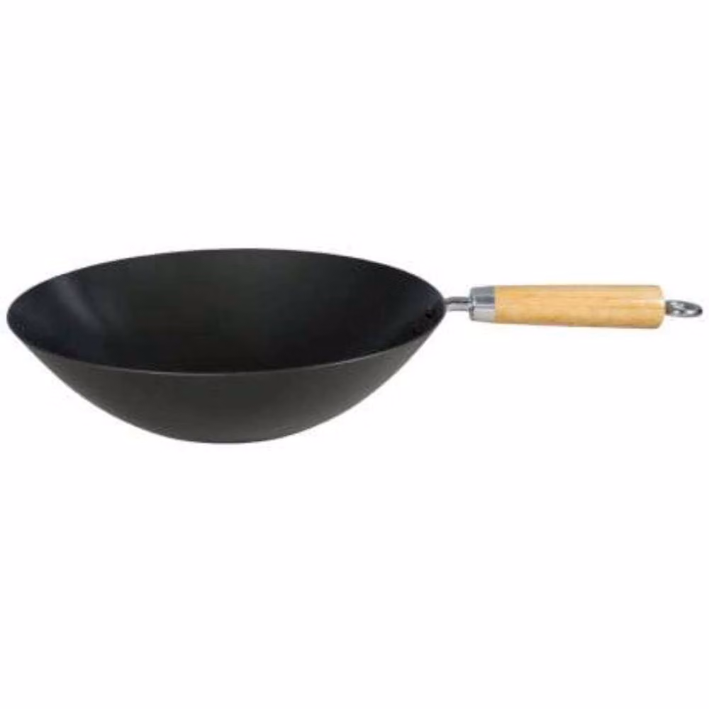 Dexam Non-Stick Carbon Steel Wok, Black, Diameter: 30 cm – 2
