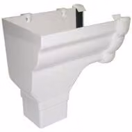 FloPlast Ogee Stopend Outlet Left Hand, White