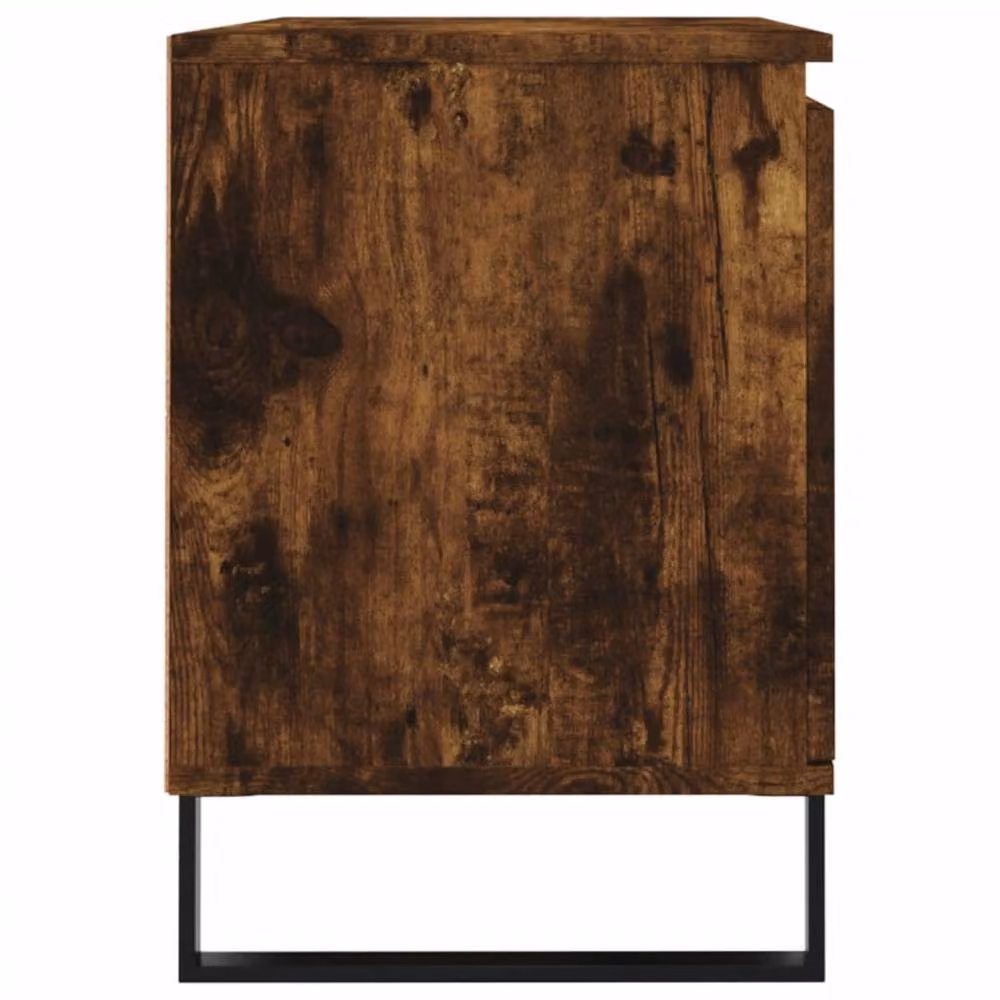 Berkfield Home Smoked Oak TV Cabinet in Brown, W/D/H: 104 x 35 x 50 cm – 4