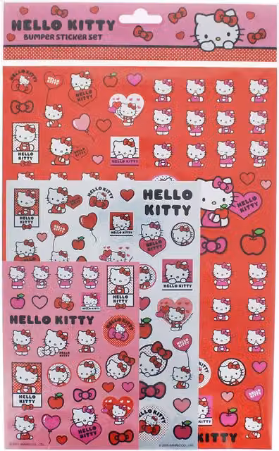 Hello Kitty Multicolour Paper Bumper Sticker Set