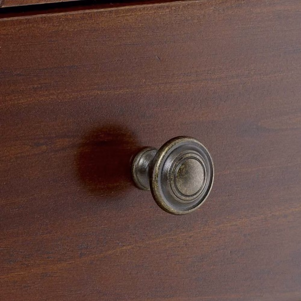 FORGEVIO Large Wide French Hardwood Chest of Drawers in Dark Brown – 3