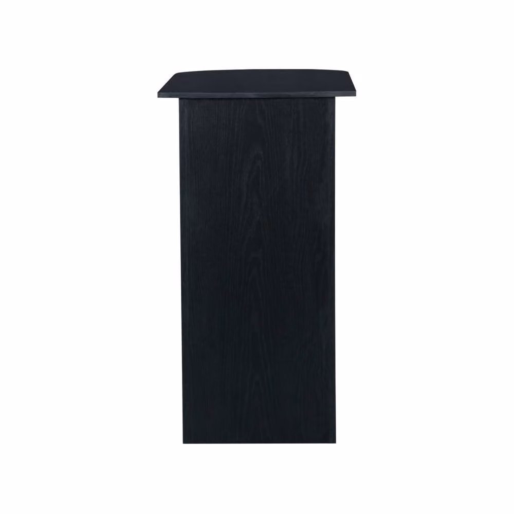 sweeek Modern Bar Table with Wooden Decor and Storage, Black, W: 100.0 cm, D: 55.0 cm, H: 76.0 cm – 4