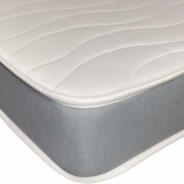 Wilson Beds Rainbow Kids Single Bonell Spring Quilted Mattress in Grey and White, W/D/H: 90 x 190 x 16.5 cm