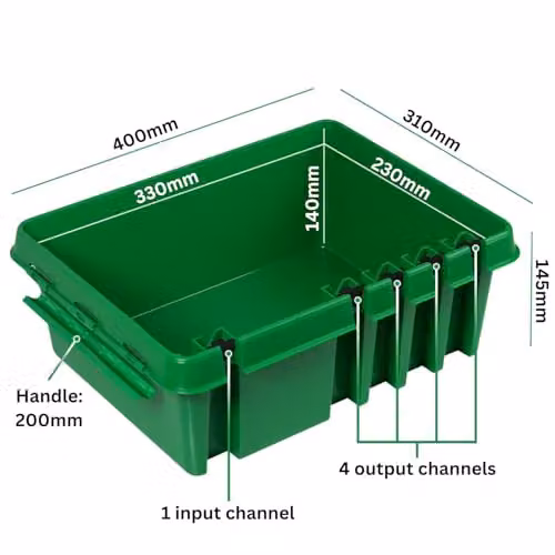 DRiBOX Large IP55 Weatherproof Outdoor Electrical Connection Box, Green, W/D/H: 40 x 31 x 14.5 cm – 2