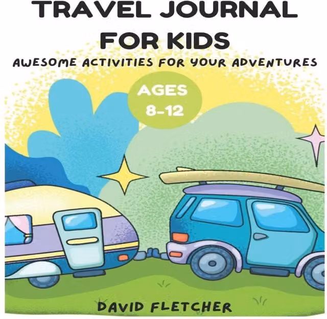 David Fletcher Multicolour Travel Journal for Children with Paper Activities