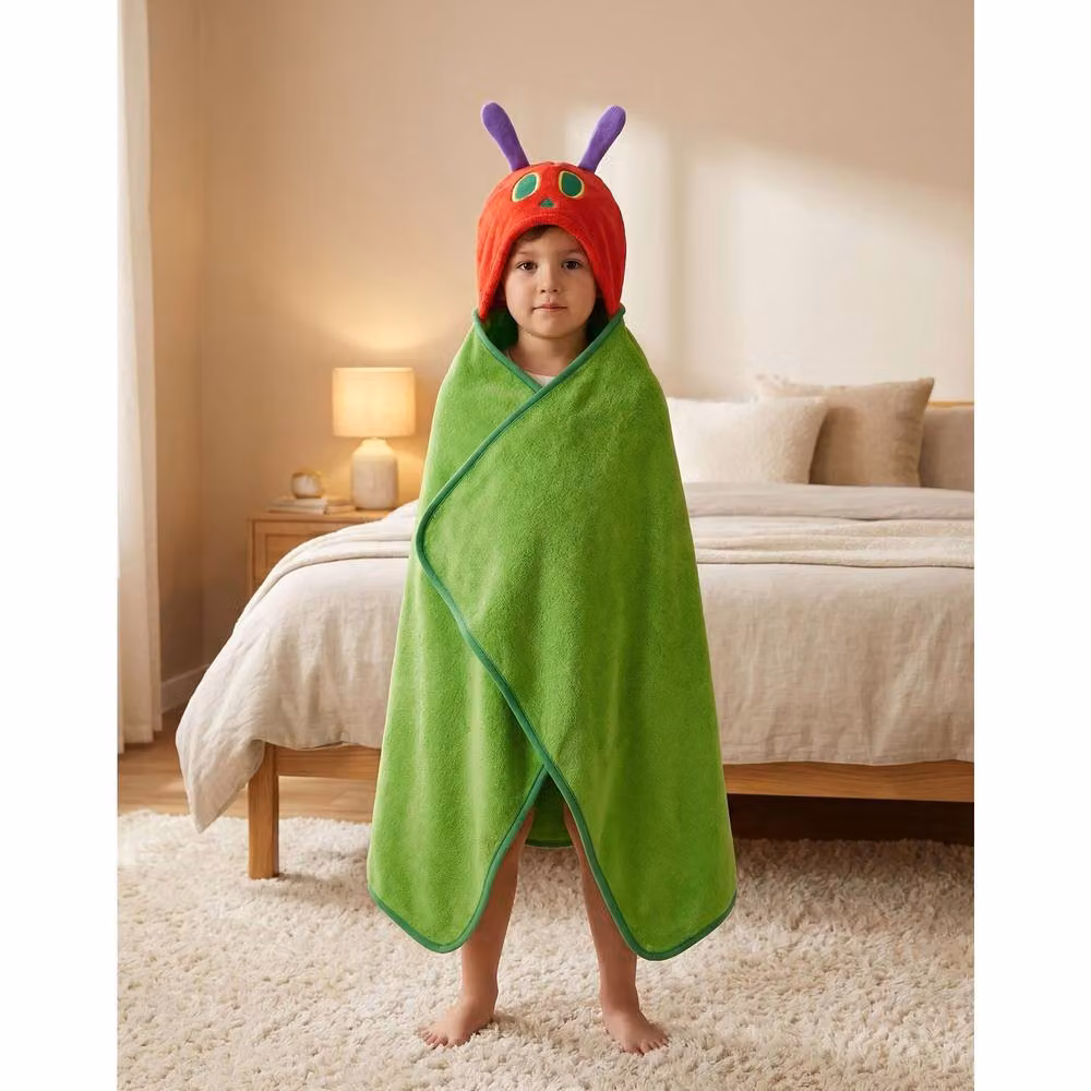 Eric Carle Unisex Green Fleece Hooded Blanket – 2